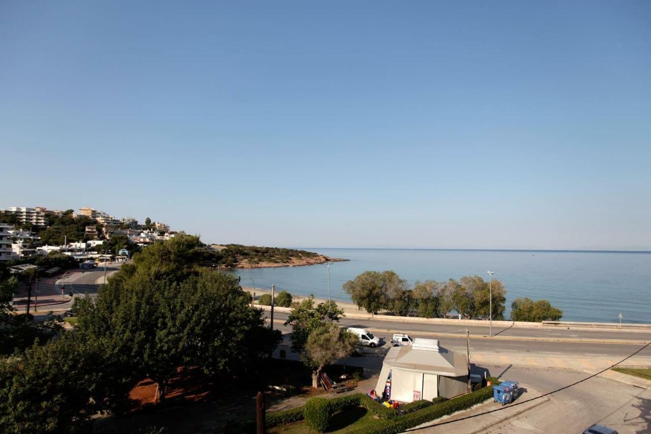 Seaside Renovated Top Floor Apartment Saronida Bagian luar foto